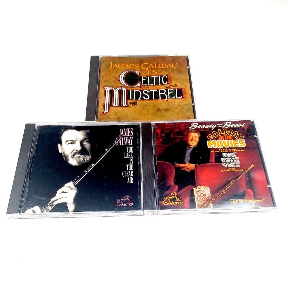 3 James Galway CDs At the Movies The Celtic Minstrel Lark Is in the Clear Air